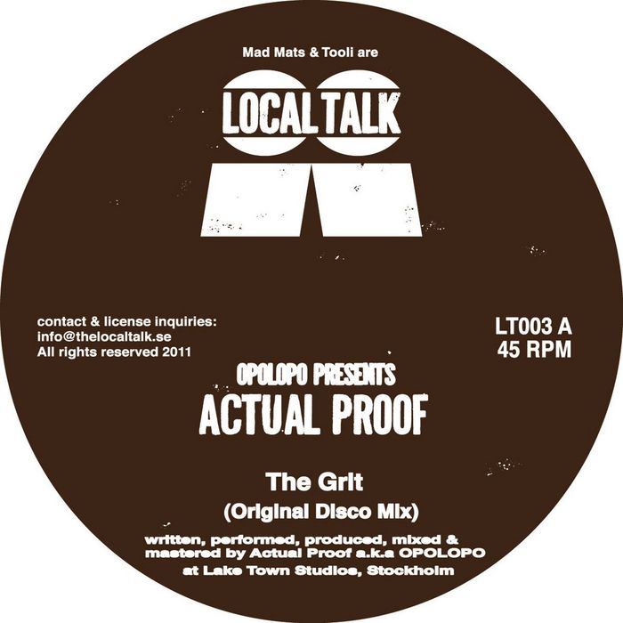image cover: Actual Proof - Opolopo Presents The Grit EP (LT003)