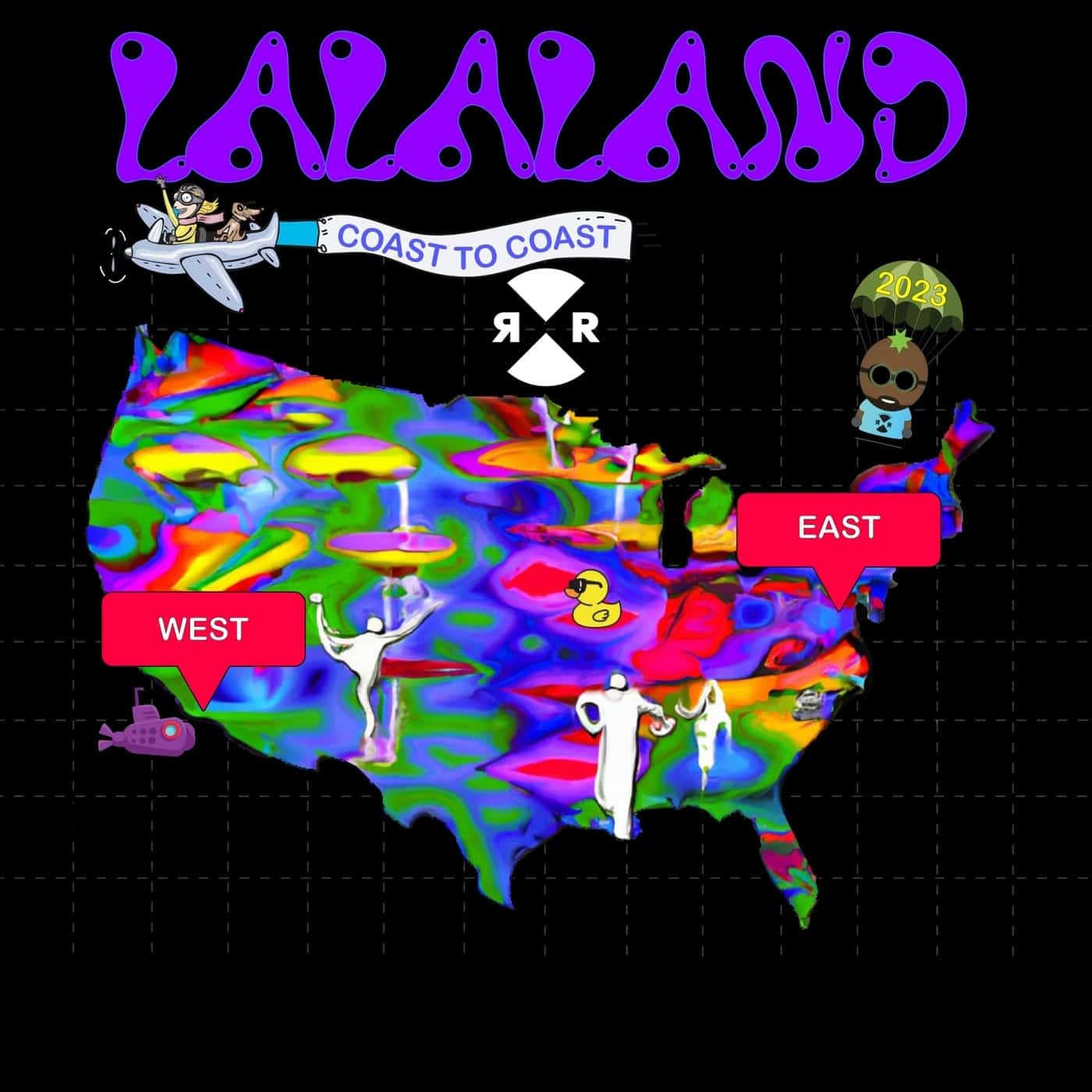 Release Cover: VA - LALALAND Coast To Coast on Electrobuzz