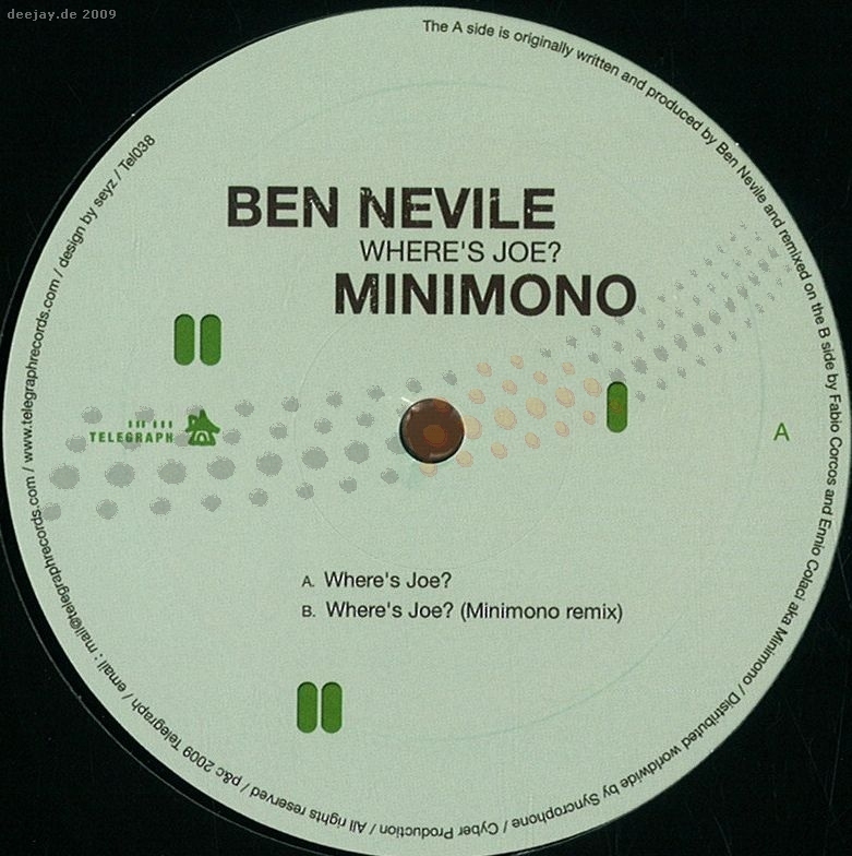 image cover: Ben Nevile – Where’s Joe [TEL038]