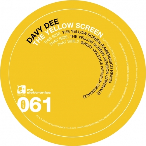 image cover: Davy Dee – The Yellow Screen EP (Kaiserdisco Remix) [MBELEK061D]