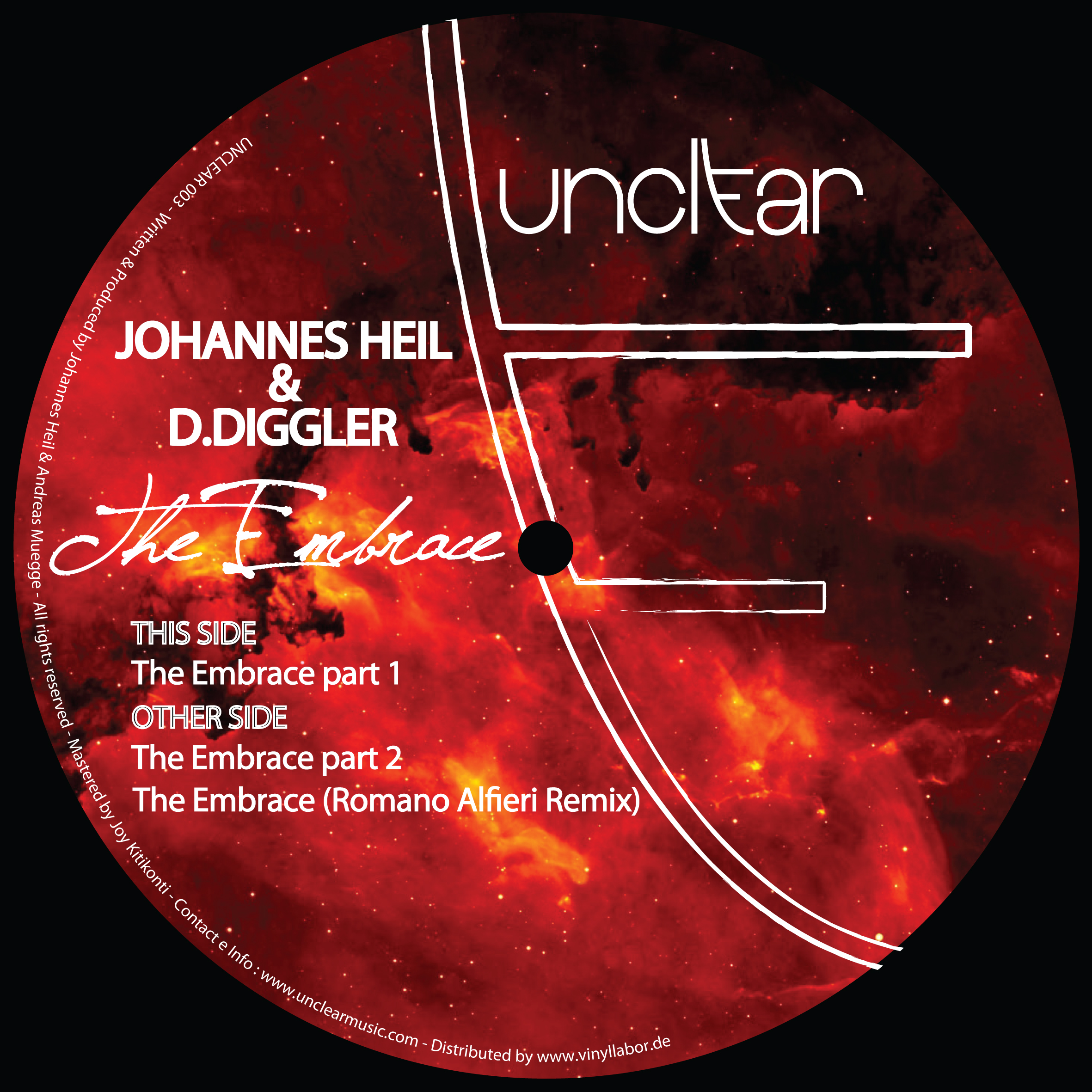 image cover: D. Diggler, Johannes Heil - The Embrace (UNCLEAR003)