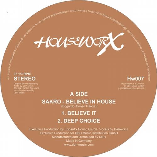 image cover: Sakro - Believe In House EP (HW007)
