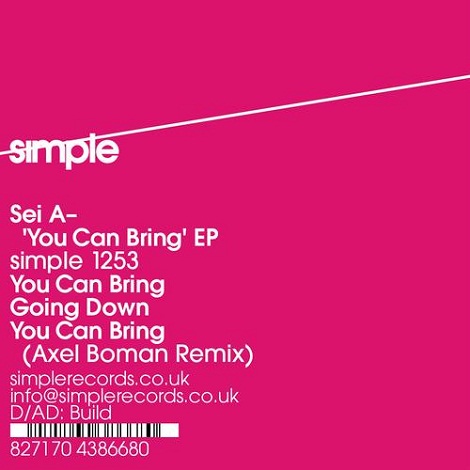 image cover: Sei A - You Can Bring EP [SIMPLE1253]