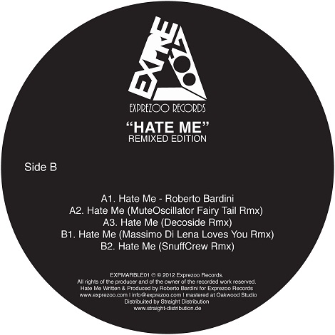 image cover: Roberto Bardini - Hate Me Remixed Edition [EXPMARBLE001]