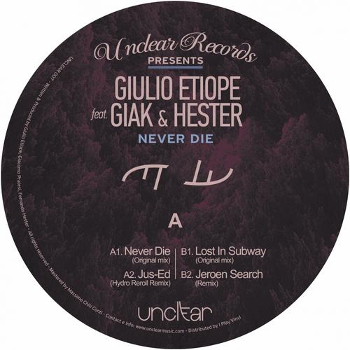 image cover: Giulio Etiope - Never Die [UNCLEAR007]