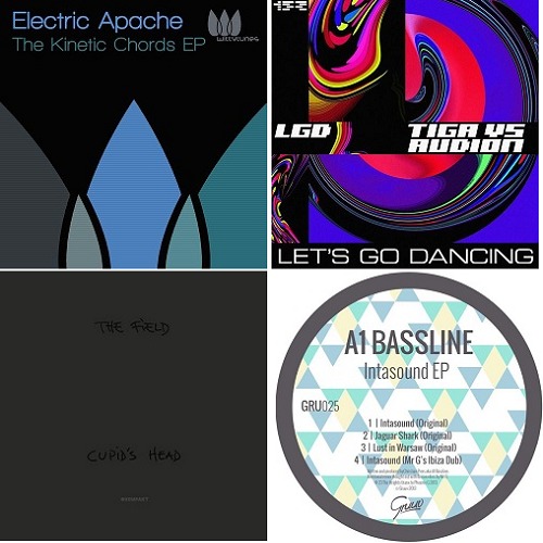 A1 Bassline – Intasound EP [Gruuv],Electric Apache – The Kinetic Chords EP [Witty, Tunes] The Field – Cupid’s Head [KOMPAKT290] ,Tiga, Audion – Let’s Go Dancing [Turbo Recordings]