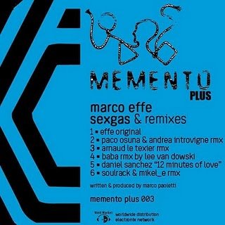 image cover: Marco Effe - Sexgas & Remixes [MEMENTOPLUS0038]