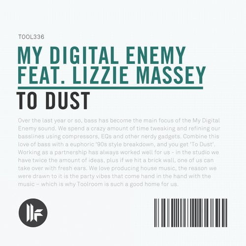 image cover: My Digital Enemy feat. Lizzie Massey - To Dust [TOOL33601Z]