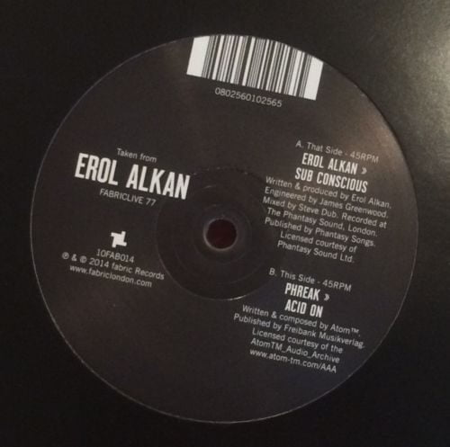 Erol Alkan – Subconscious [VINYL Fabric]