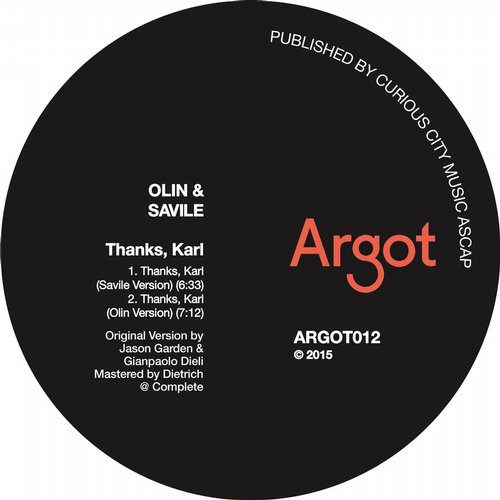 image cover: Olin - Thanks Karl [ARGOT012]