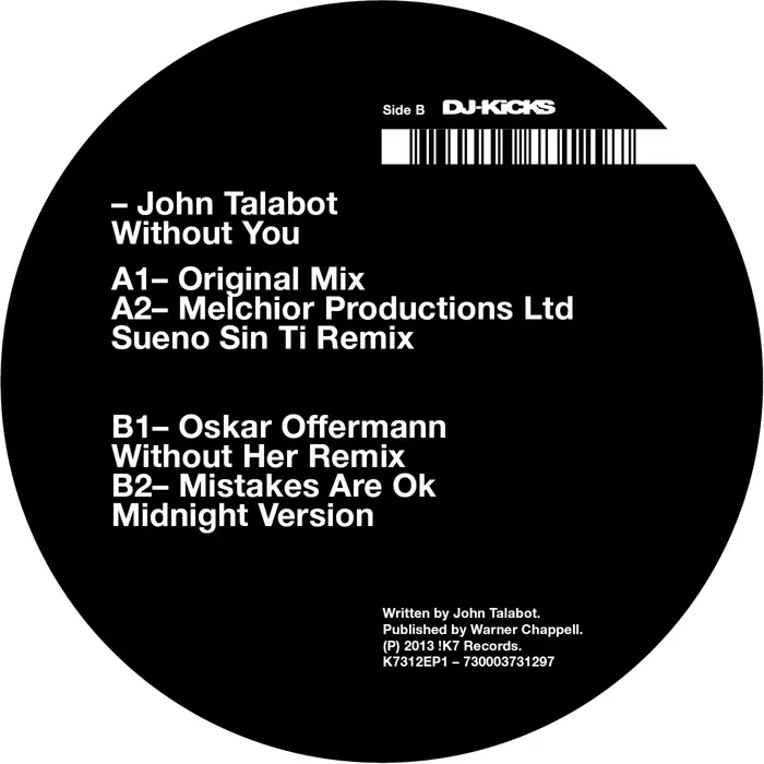 image cover: John Talabot - Without You [K7 312EP1D]