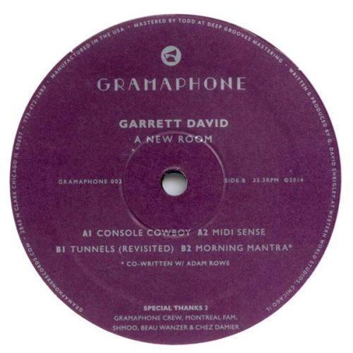 Garrett David – A New Room EP [VINYLGRAMAPHONE002]