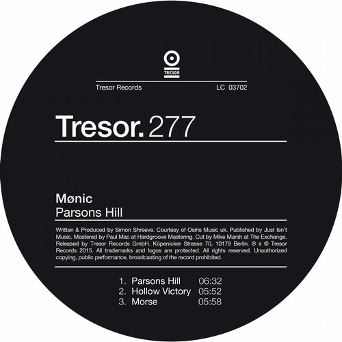 image cover: Monic - PARSONS HILL EP [TRESOR277]