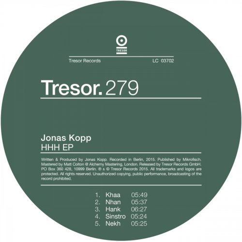Jonas Kopp – HHH EP [TRESOR279]