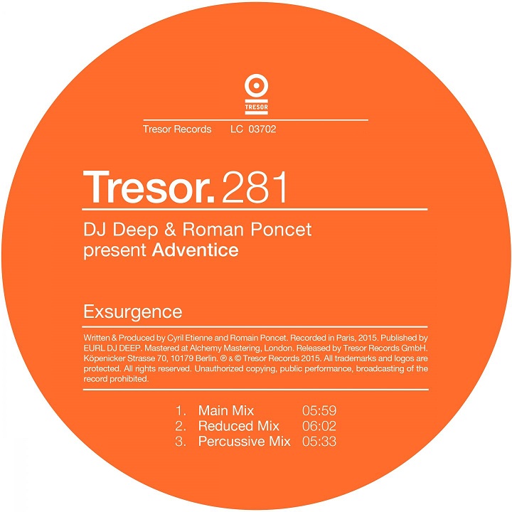 image cover: DJ Deep & Roman Poncet Present Adventice - Exsurgence [TRESOR281]