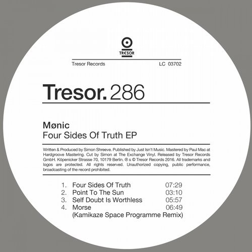 image cover: Monic - Four Sides of Truth EP / Tresor Records / TRESOR286