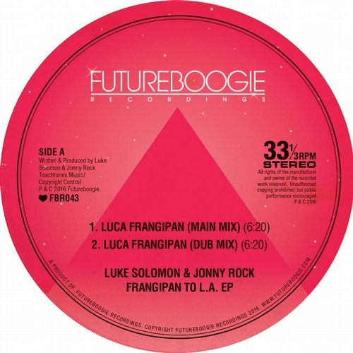 image cover: Luke Solomon & Jonny Rock - Frangipan To L.A. EP / Futureboogie Recordings / FBR043D