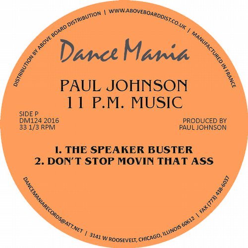 image cover: Paul Johnson - 11 P.M. Music / 2 A.M. Music (Vinyl Rip Re Master) / DM1242016