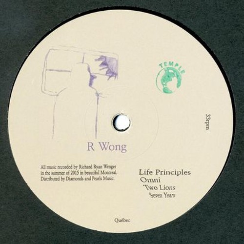 image cover: R Wong - Life Principles EP / Temple / TMPL003