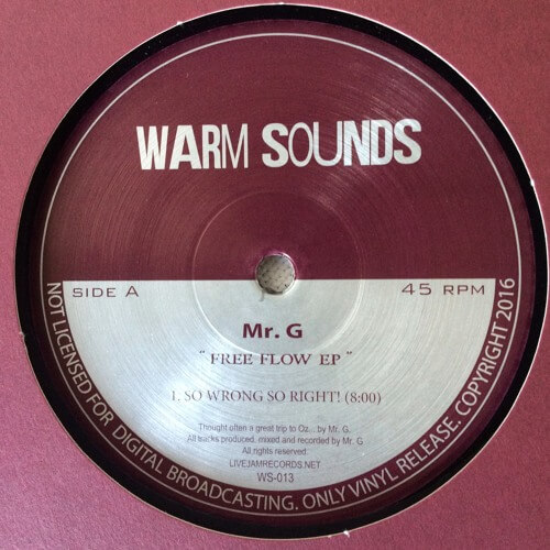 image cover: VINYL: Mr. G - Free Flow EP / Warm Sounds