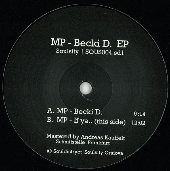image cover: VINYL: MP - Becki D. EP / Soulsity