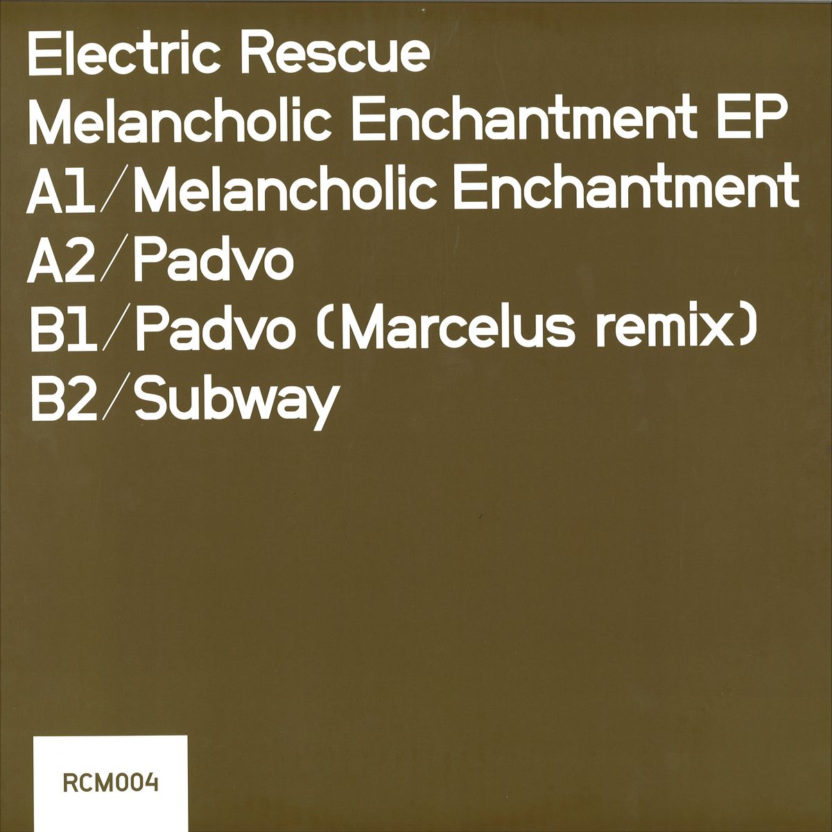 image cover: Electric Rescue - Melancholic Enchantment EP (Incl. Marcelus Remix) / Rex Club Music