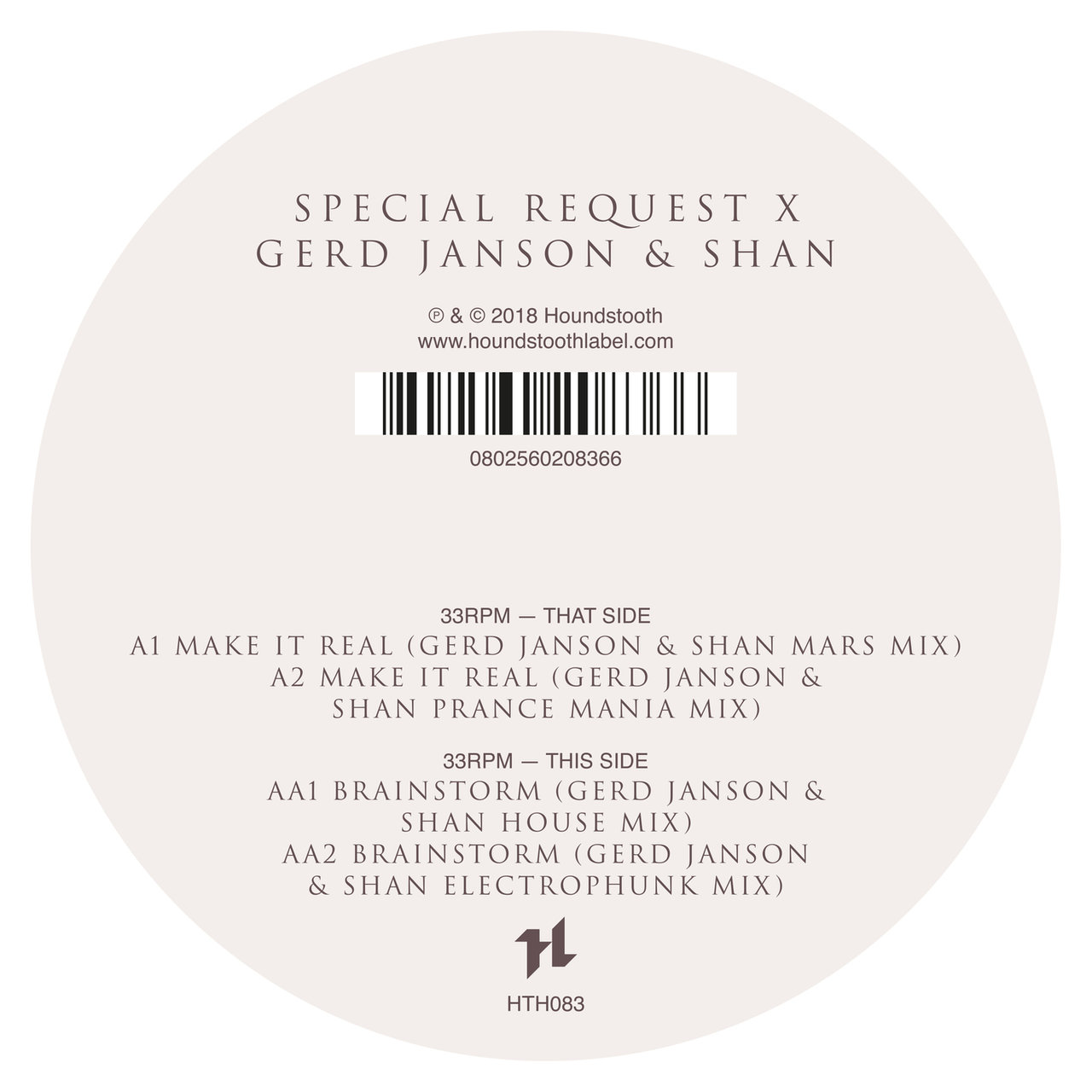 image cover: Special Request, Gerd Janson & Shan - Special Request X Gerd Janson & Shan / Houndstooth