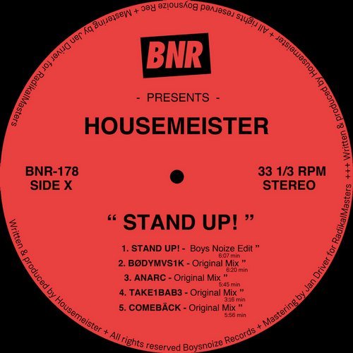 image cover: Boys Noize, Housemeister - Stand Up! / BNR178