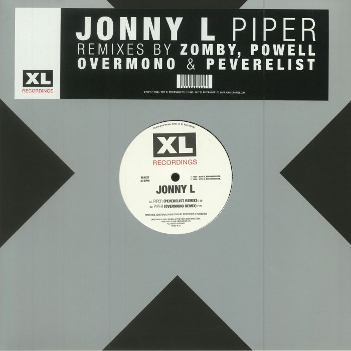 image cover: Jonny L - Piper Remixes / XL892T