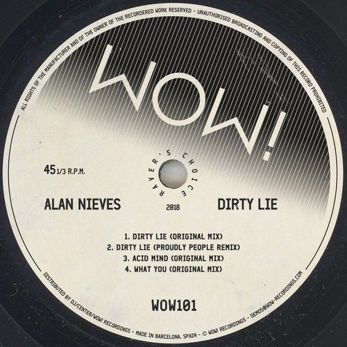 001 75266842566786 Alan Nieves - DIRTY LIE EP / WOW101