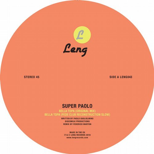 image cover: Super Paolo, Federico Marton - Super Paolo - Bella Topa / LENG043