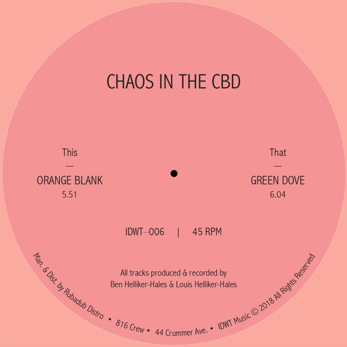 Download Chaos In The CBD - Orange Blank / Green Dove on Electrobuzz