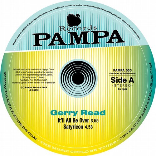 image cover: Gerry Read - It'll All Be Over (+DJ Koze Remix) / PAMPA033
