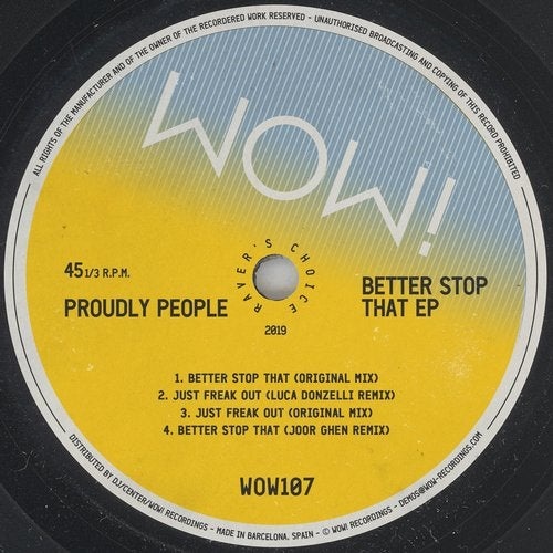 image cover: Proudly People - Better Stop That EP / WOW107