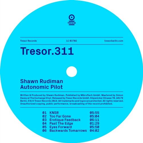 image cover: Shawn Rudiman - Autonomic Pilot / TRESOR311