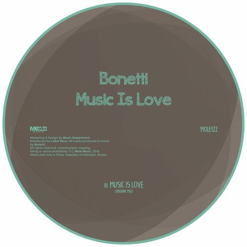 image cover: Bonetti - Music Is Love / MOLE122