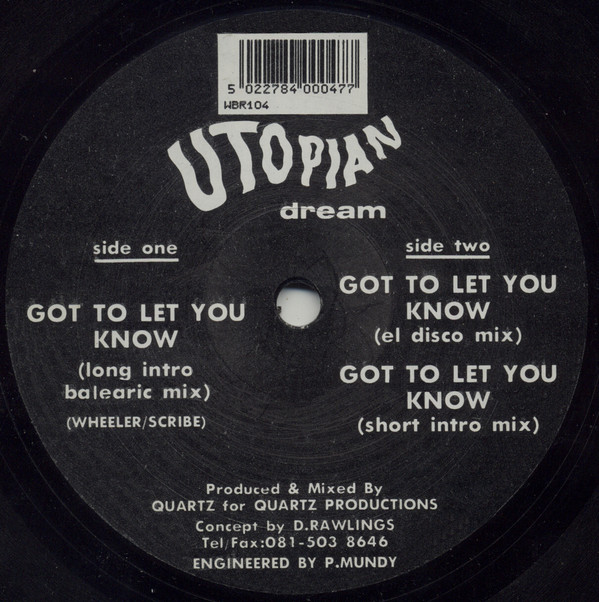 image cover: Utopian Dream - Got To Let You Know / WBR Records