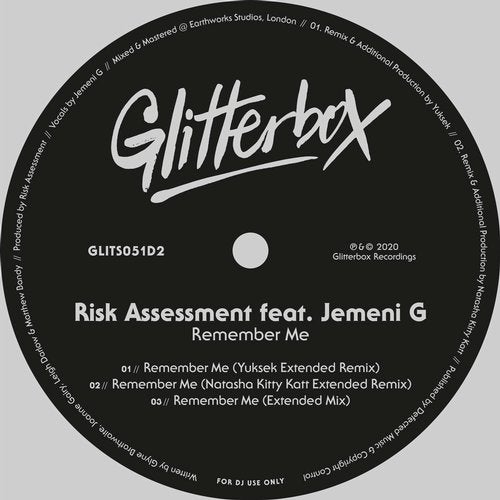 image cover: Risk Assessment, Jemeni G - Remember Me / Glitterbox Recordings
