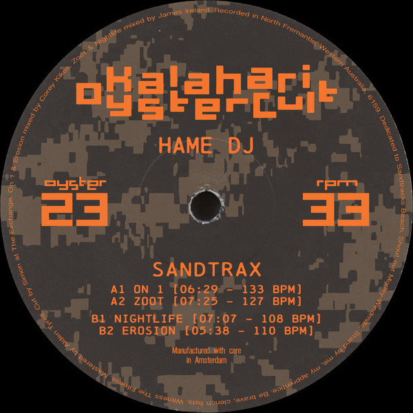 image cover: Hame DJ - Sandtrax / OYSTER23