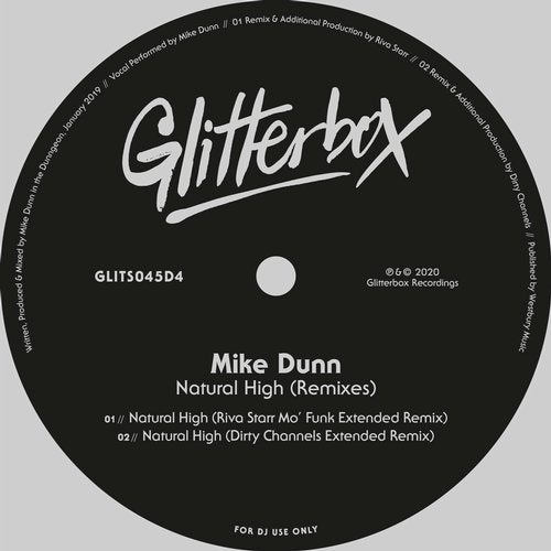 image cover: Mike Dunn - Natural High - Remixes / GLITS045D4