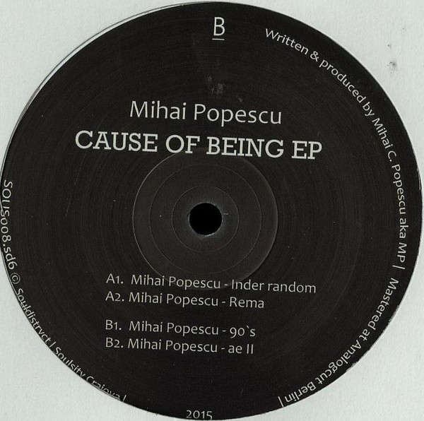 image cover: Mihai Popescu - Cause Of Being EP / SOUS008.sd6