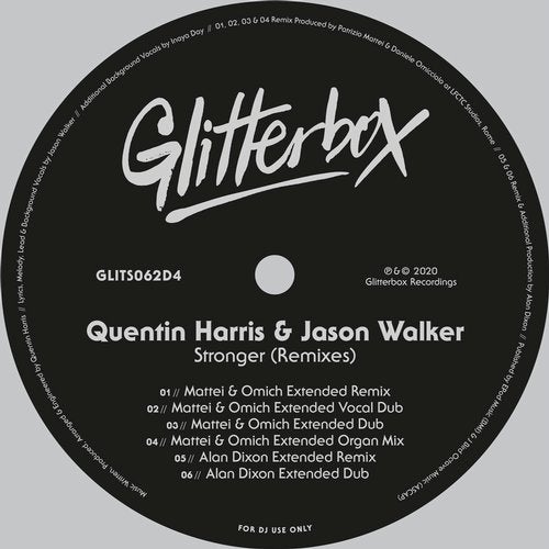 image cover: Quentin Harris, Jason Walker - Stronger (Remixes) / GLITS062D4