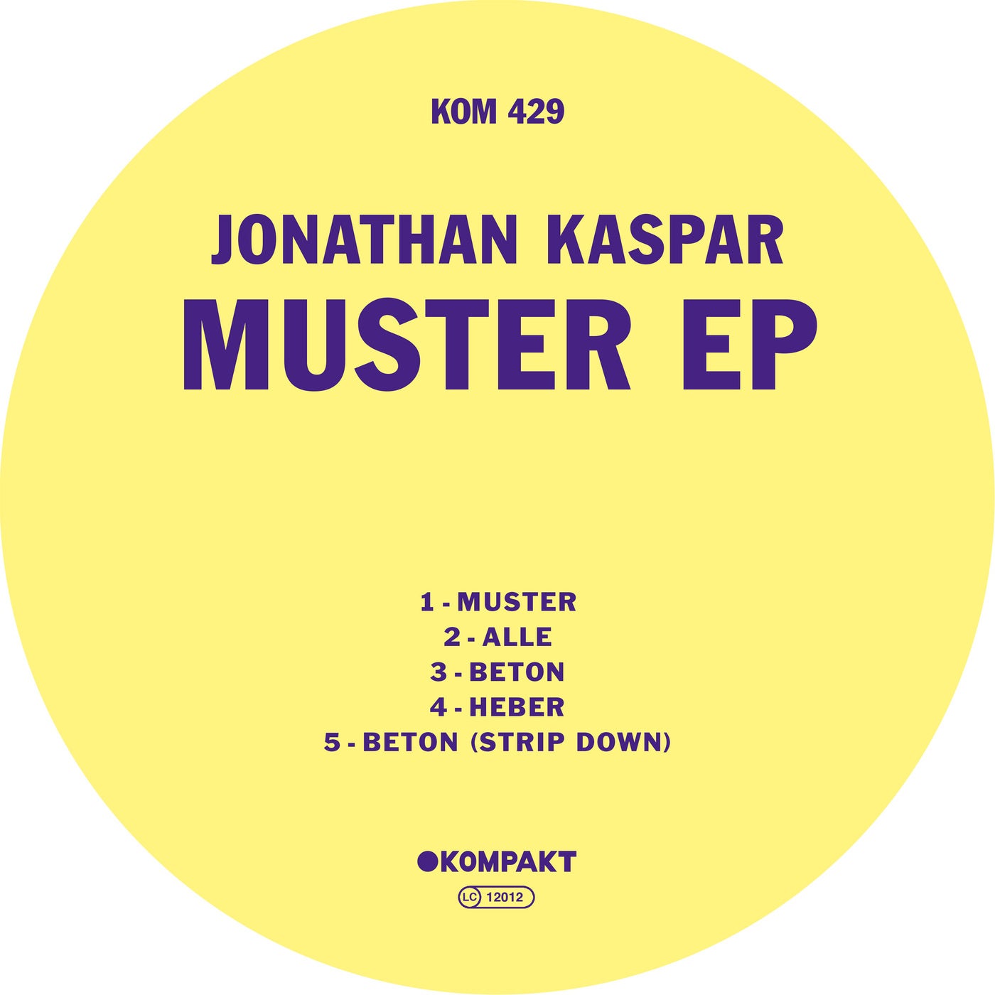 image cover: Jonathan Kaspar - Muster EP / KOMPAKT429D