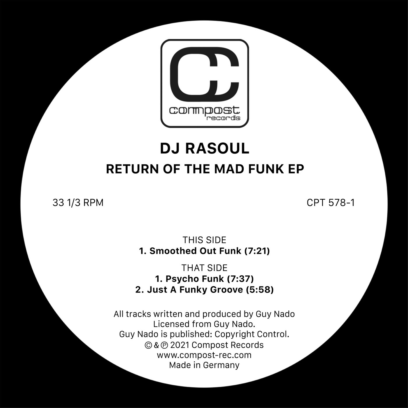 image cover: DJ Rasoul - Return Of The Mad Funk EP / CPT5783