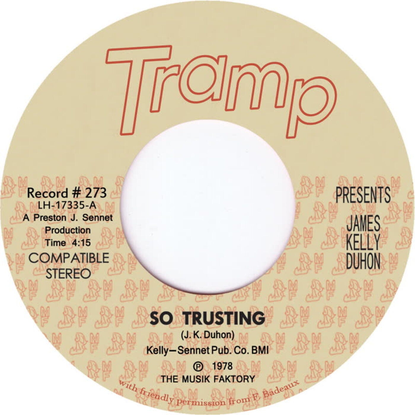 image cover: James Kelly Duhon - So Trusting / TR273