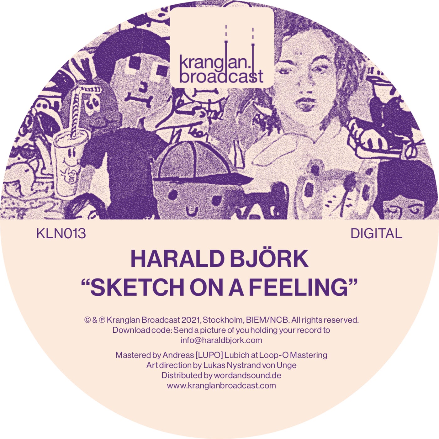 image cover: Harald Bjork, Extrawelt, Adrian Lux - Sketch On A Feeling / KLN013