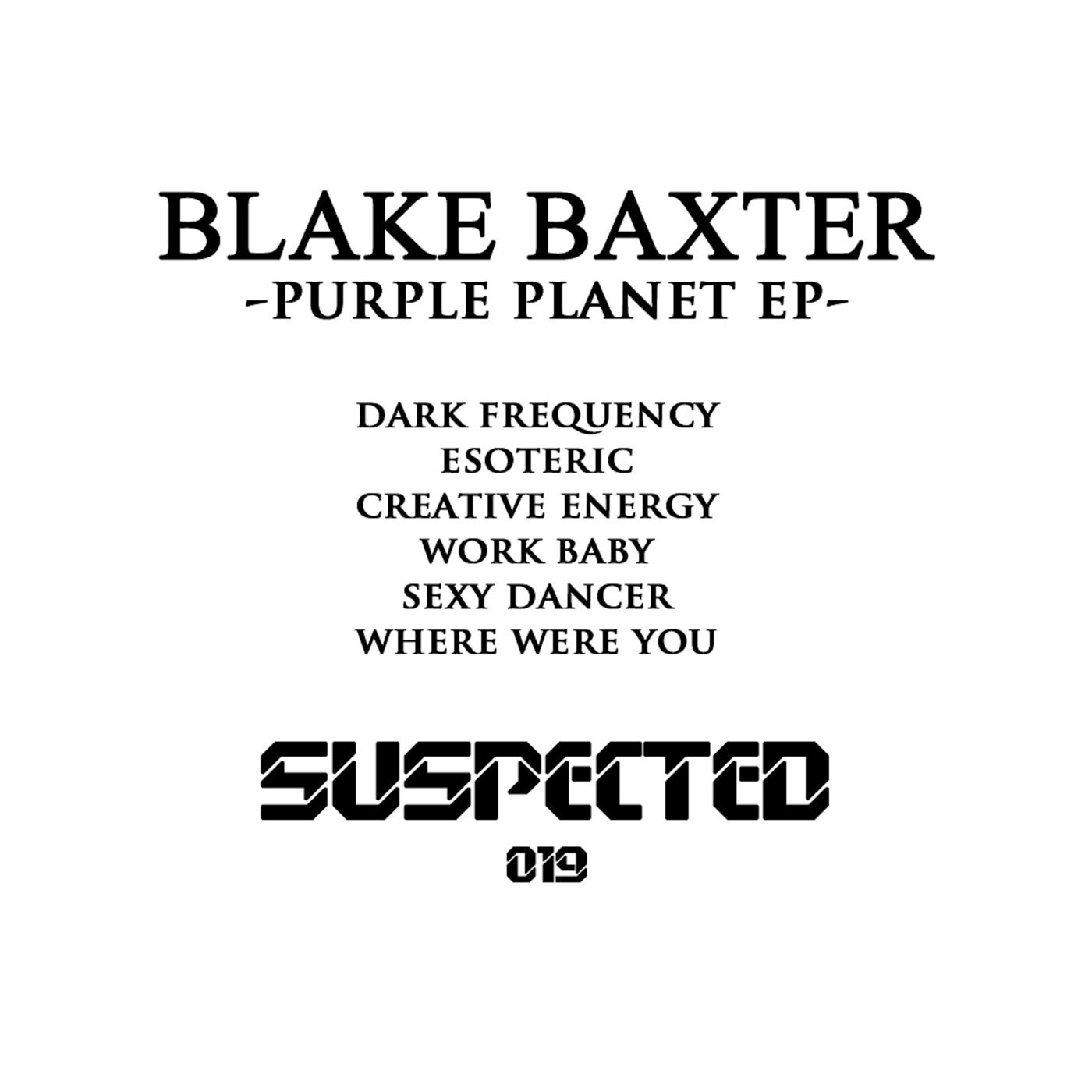 image cover: Blake Baxter - Purple Planet / SUSLTD019