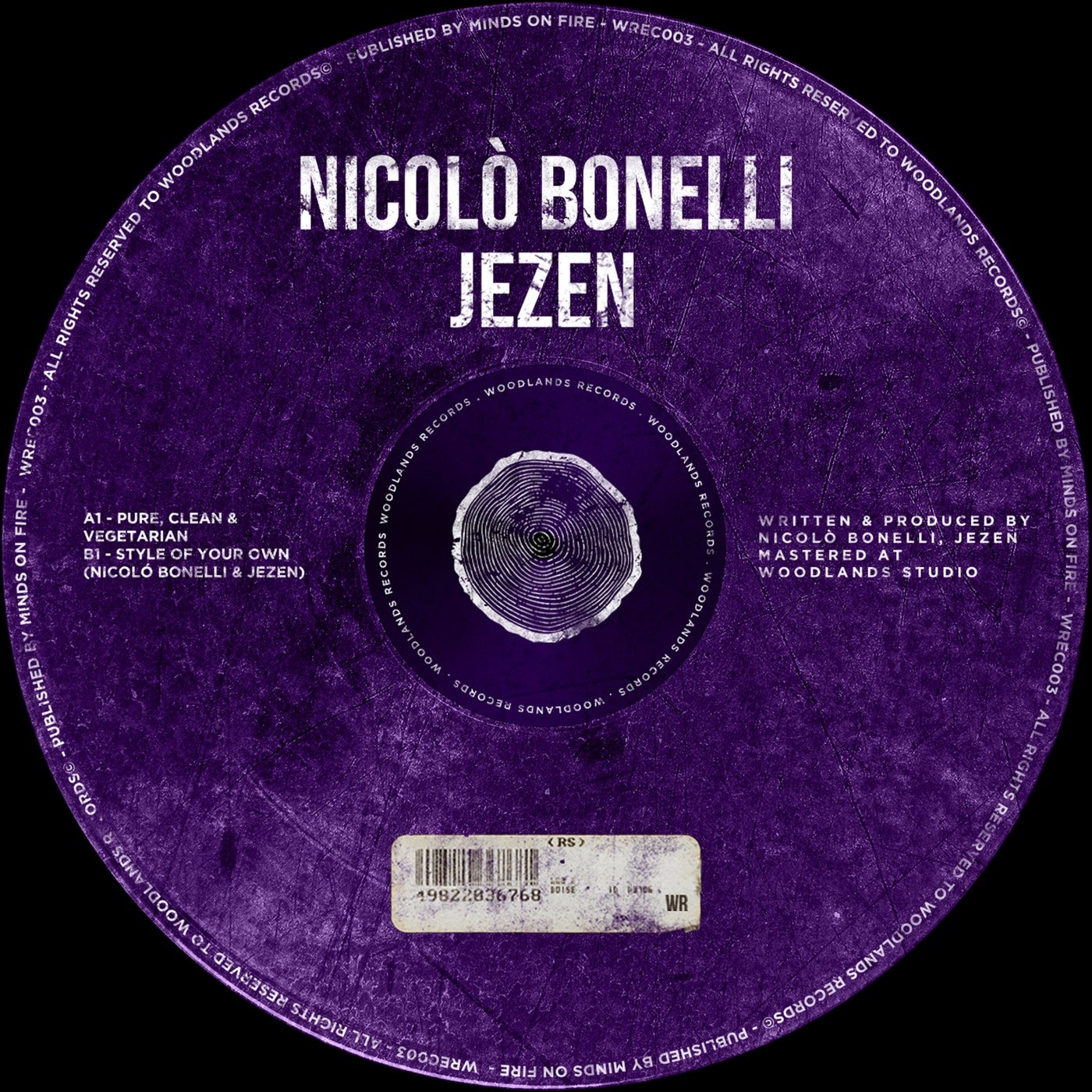 image cover: Nicoló Bonelli - Pure, clean & vegetarian EP / WREC003E
