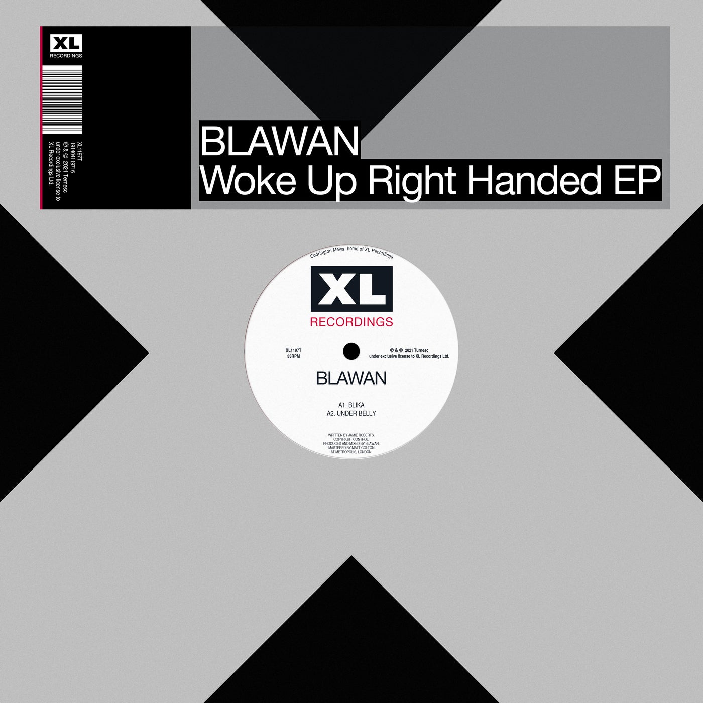 image cover: Blawan - Woke Up Right Handed / XL1197DS