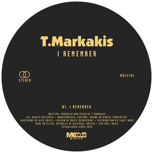 image cover: T.Markakis - I Remember / Mole Music